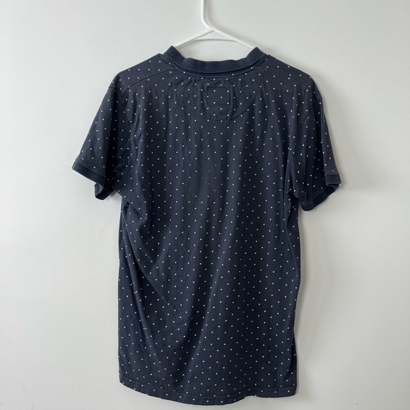 Cotton On Mens Navy Polka Dot Polo Size Large - Picture 2 of 2